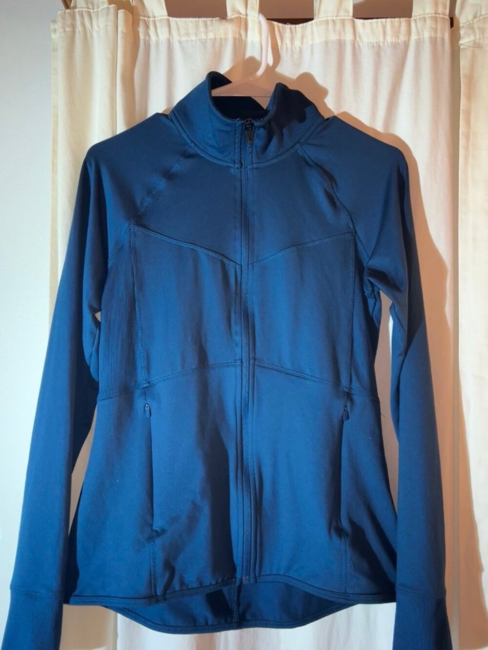Champion dark teal zip up jacket size small